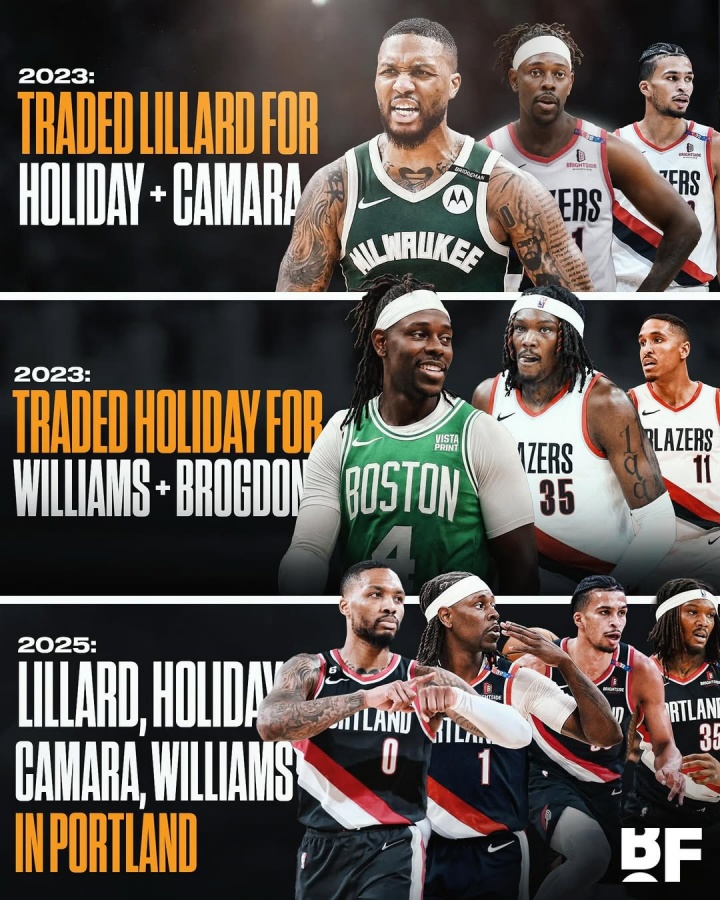 开云APP-🤯变魔术？利拉德=利拉德+霍勒迪+阿夫迪亚+罗威+卡马拉+首轮等